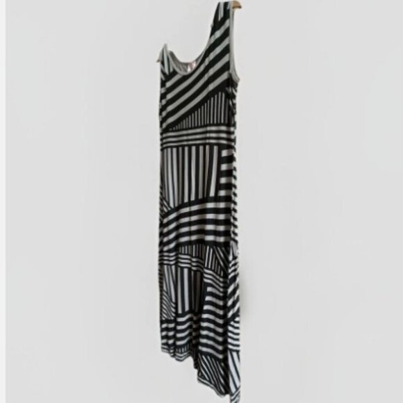 OlkaPolka Womens Maxi Dress Abstract Pattern Sleeveless Summer Size XXL Boho - Picture 3 of 11